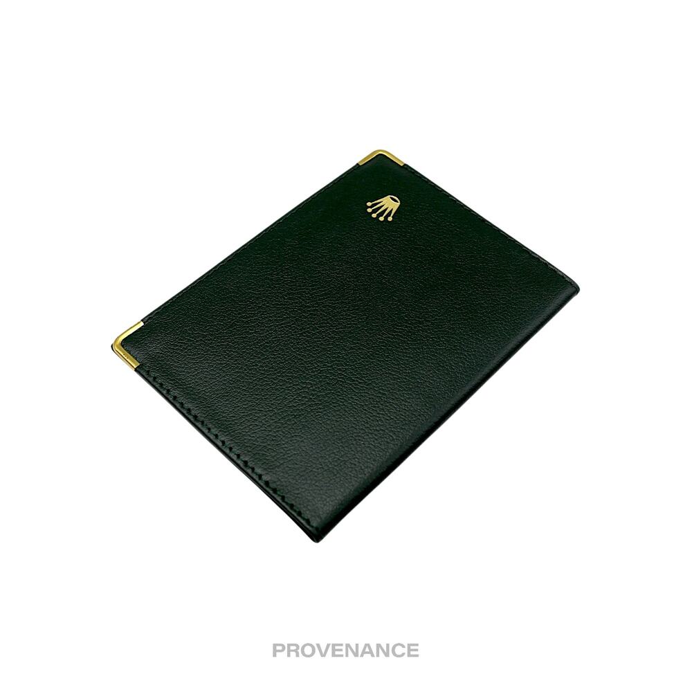 🔴 Rolex Crown Passport Wallet - Forest Green Leather R - Picture 4 of 7
